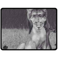 King And Queen Of The Jungle Design  Fleece Blanket (large) 