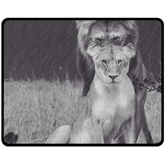 King And Queen Of The Jungle Design  Fleece Blanket (medium) 