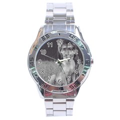 King And Queen Of The Jungle Design  Stainless Steel Analogue Watch