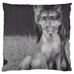 King And Queen Of The Jungle Design  Large Cushion Case (one Side) by FrontlineS