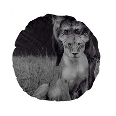 King And Queen Of The Jungle Design  Standard 15  Premium Round Cushions