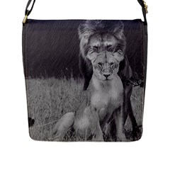 King And Queen Of The Jungle Design  Flap Messenger Bag (l)  by FrontlineS