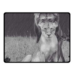 King And Queen Of The Jungle Design  Double Sided Fleece Blanket (small)  by FrontlineS