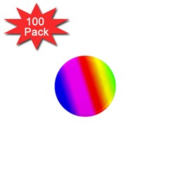 Multi Color Rainbow Background 1  Mini Magnets (100 Pack) 