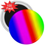 Multi Color Rainbow Background 3  Magnets (100 pack) Front