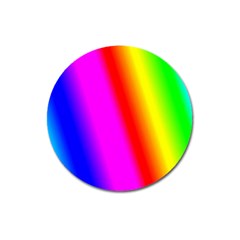 Multi Color Rainbow Background Magnet 3  (round)