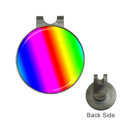 Multi Color Rainbow Background Hat Clips With Golf Markers