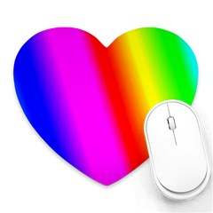 Multi Color Rainbow Background Heart Mousepads