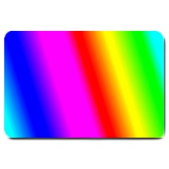 Multi Color Rainbow Background Large Doormat  by Amaryn4rt