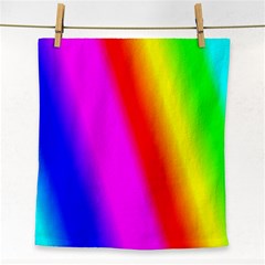 Multi Color Rainbow Background Face Towel by Amaryn4rt