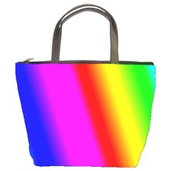 Multi Color Rainbow Background Bucket Bags by Amaryn4rt