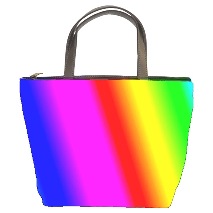 Multi Color Rainbow Background Bucket Bags