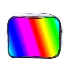 Multi Color Rainbow Background Mini Toiletries Bags by Amaryn4rt