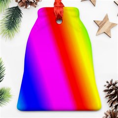 Multi Color Rainbow Background Ornament (bell)