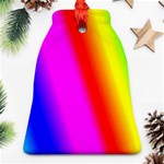 Multi Color Rainbow Background Bell Ornament (Two Sides) Front