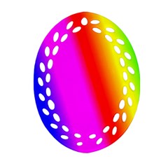 Multi Color Rainbow Background Ornament (oval Filigree)