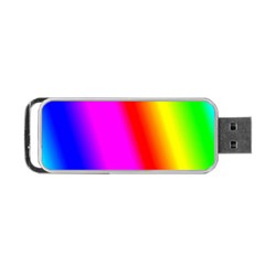 Multi Color Rainbow Background Portable Usb Flash (one Side)