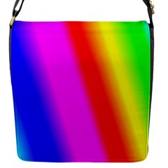 Multi Color Rainbow Background Flap Messenger Bag (s) by Amaryn4rt