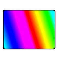 Multi Color Rainbow Background Double Sided Fleece Blanket (small) 