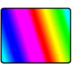 Multi Color Rainbow Background Double Sided Fleece Blanket (medium)  by Amaryn4rt