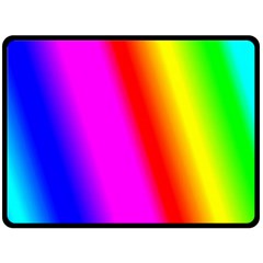 Multi Color Rainbow Background Double Sided Fleece Blanket (large)  by Amaryn4rt