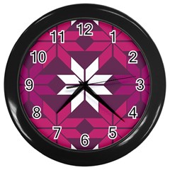 Pattern Background Texture Aztec Wall Clocks (black)