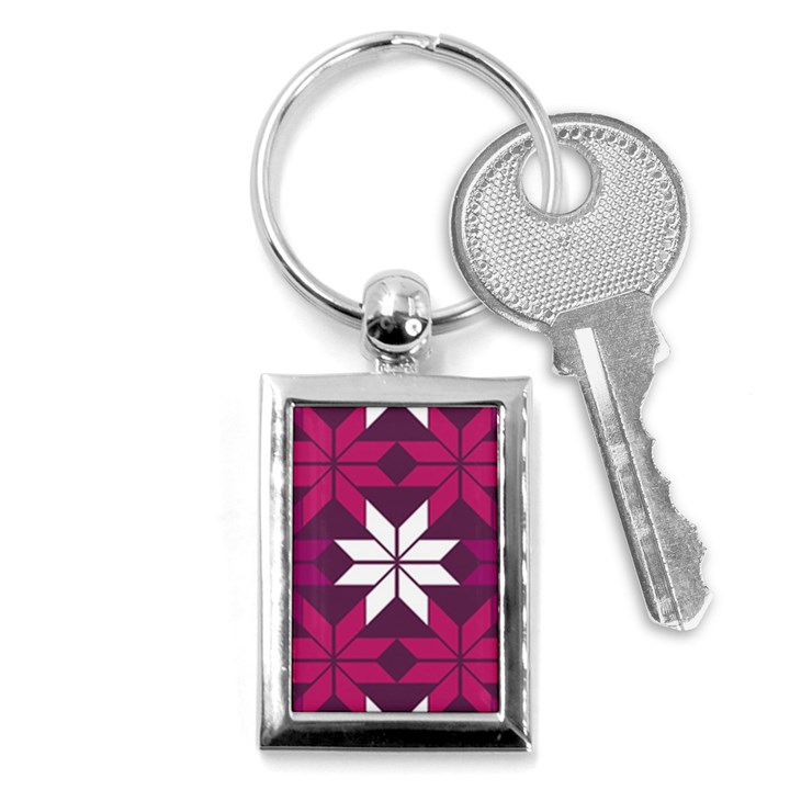 Pattern Background Texture Aztec Key Chains (Rectangle) 