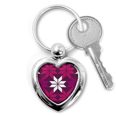 Pattern Background Texture Aztec Key Chains (heart)  by Amaryn4rt