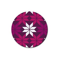 Pattern Background Texture Aztec Rubber Round Coaster (4 Pack) 