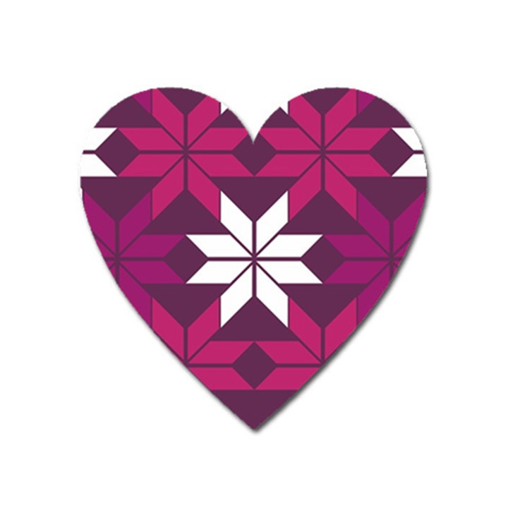 Pattern Background Texture Aztec Heart Magnet