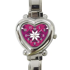 Pattern Background Texture Aztec Heart Italian Charm Watch