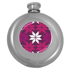 Pattern Background Texture Aztec Round Hip Flask (5 Oz) by Amaryn4rt