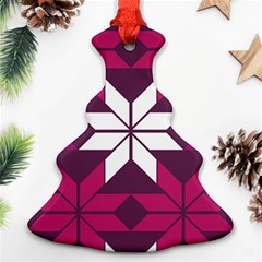 Pattern Background Texture Aztec Christmas Tree Ornament (two Sides)