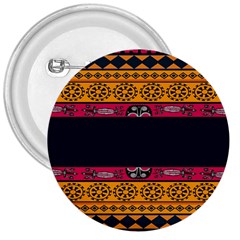 Pattern Ornaments Africa Safari Summer Graphic 3  Buttons by Amaryn4rt