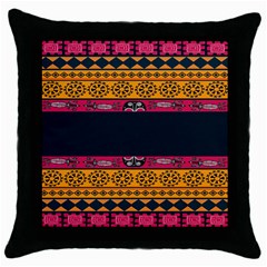 Pattern Ornaments Africa Safari Summer Graphic Throw Pillow Case (black) by Amaryn4rt