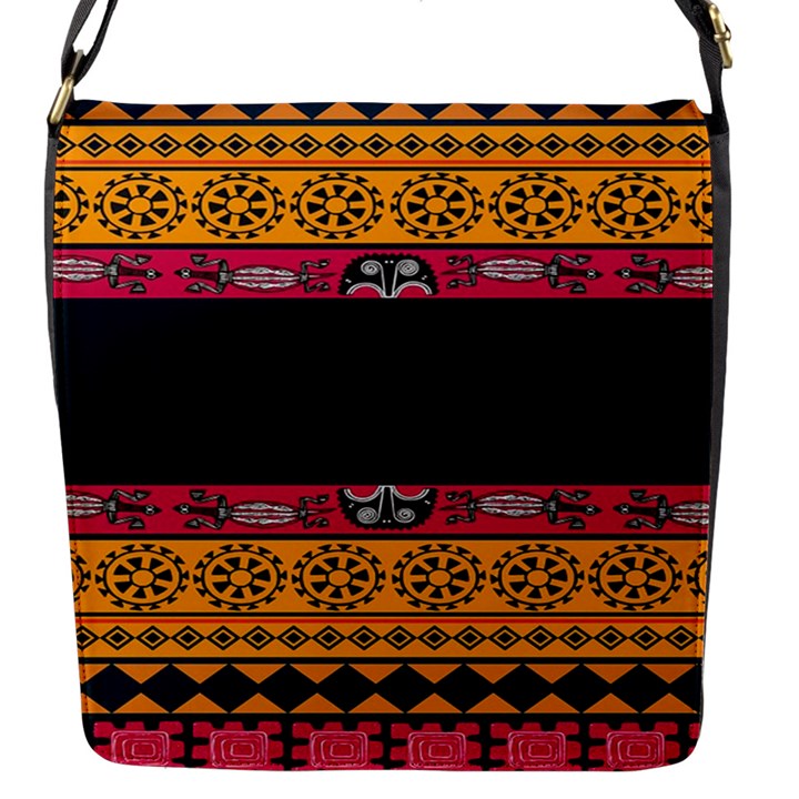 Pattern Ornaments Africa Safari Summer Graphic Flap Messenger Bag (S)