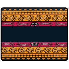 Pattern Ornaments Africa Safari Summer Graphic Double Sided Fleece Blanket (medium)  by Amaryn4rt