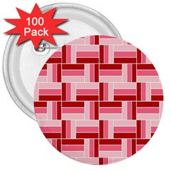 Pink Red Burgundy Pattern Stripes 3  Buttons (100 Pack) 