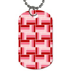 Pink Red Burgundy Pattern Stripes Dog Tag (one Side)