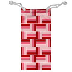 Pink Red Burgundy Pattern Stripes Jewelry Bag