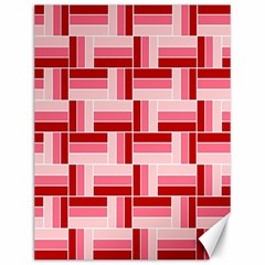 Pink Red Burgundy Pattern Stripes Canvas 12  X 16   by Amaryn4rt