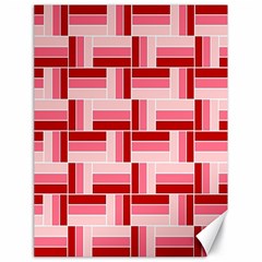 Pink Red Burgundy Pattern Stripes Canvas 18  X 24   by Amaryn4rt