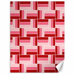 Pink Red Burgundy Pattern Stripes Canvas 36  X 48  