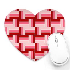 Pink Red Burgundy Pattern Stripes Heart Mousepads