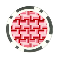 Pink Red Burgundy Pattern Stripes Poker Chip Card Guard by Amaryn4rt