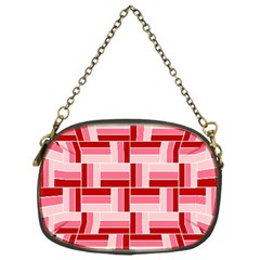 Pink Red Burgundy Pattern Stripes Chain Purses (one Side) 