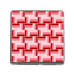 Pink Red Burgundy Pattern Stripes Memory Card Reader (square) by Amaryn4rt