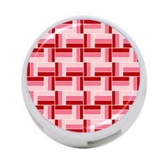 Pink Red Burgundy Pattern Stripes 4-port Usb Hub (two Sides) 