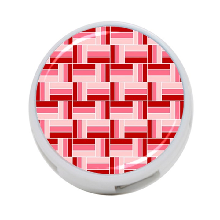 Pink Red Burgundy Pattern Stripes 4-Port USB Hub (Two Sides) 