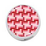 Pink Red Burgundy Pattern Stripes 4-Port USB Hub (Two Sides)  Back